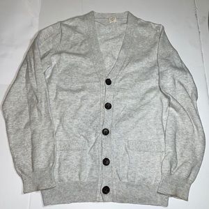 CREWCUTS | Light gray Cotton-Cashmere Cardigan Sz 8